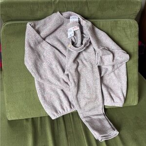 ZARA Soft Heathered Pink Sweater set